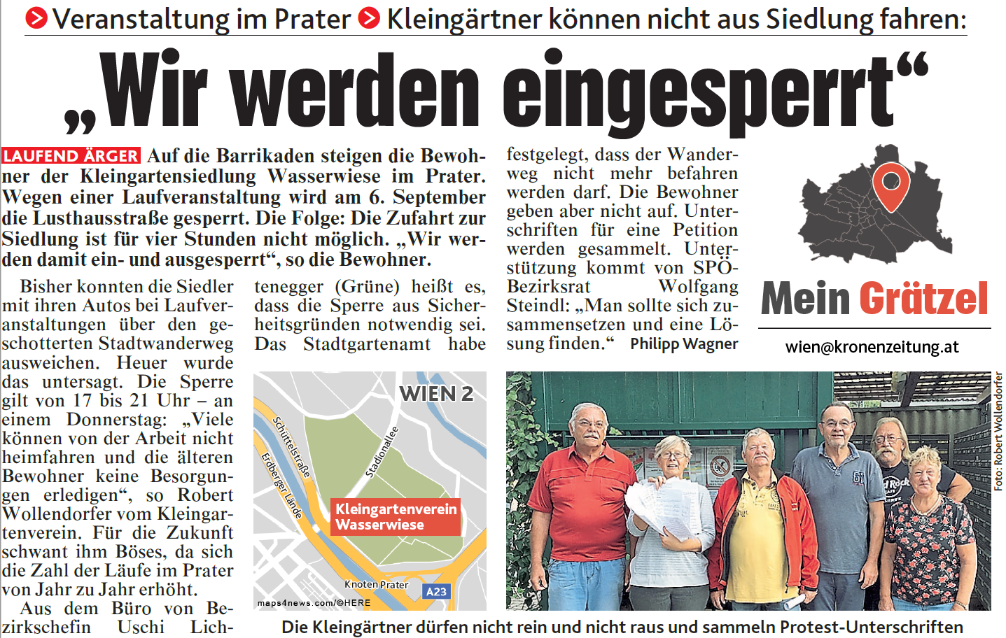 Artikel in der Kronen-Zeitung